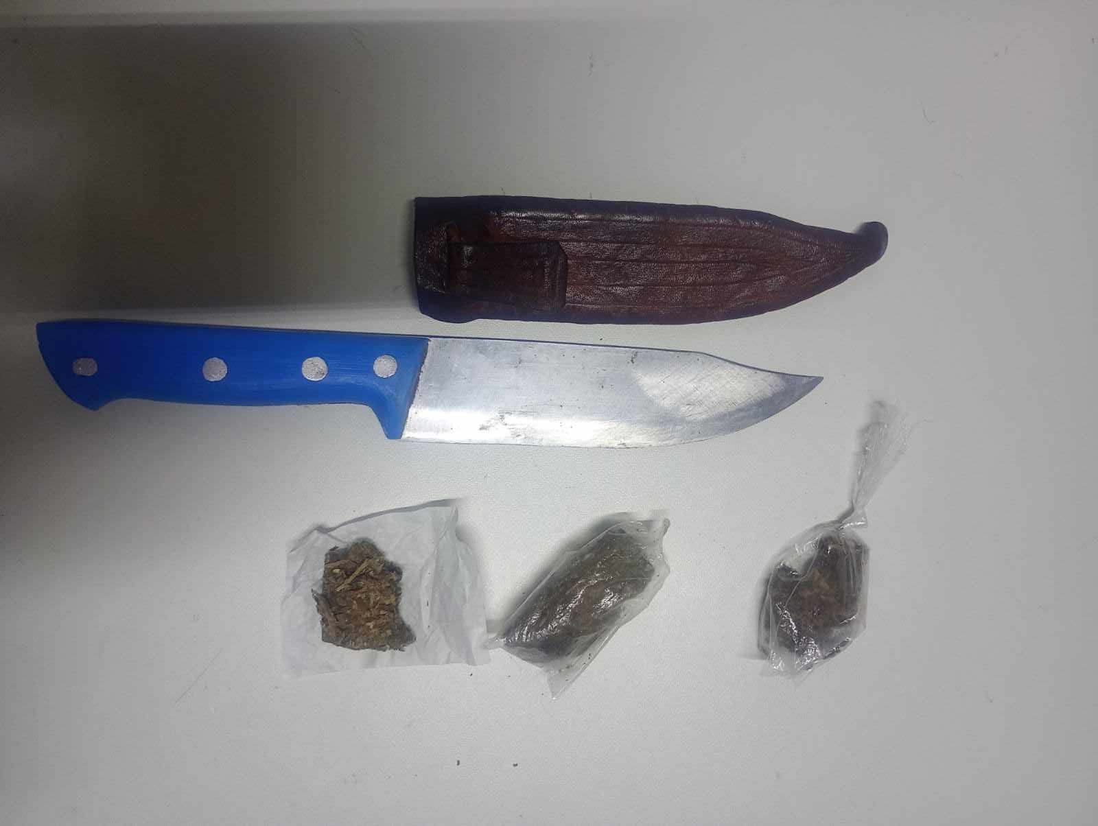 Polícia apreende droga e peixeira durante rondas na zona rural de Araci