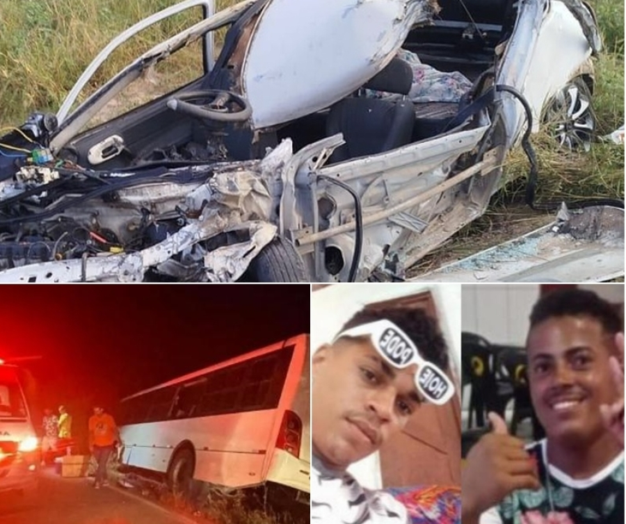 Dois irmãos morrem após colisão entre carro e micro-ônibus na BA-120, em Valente