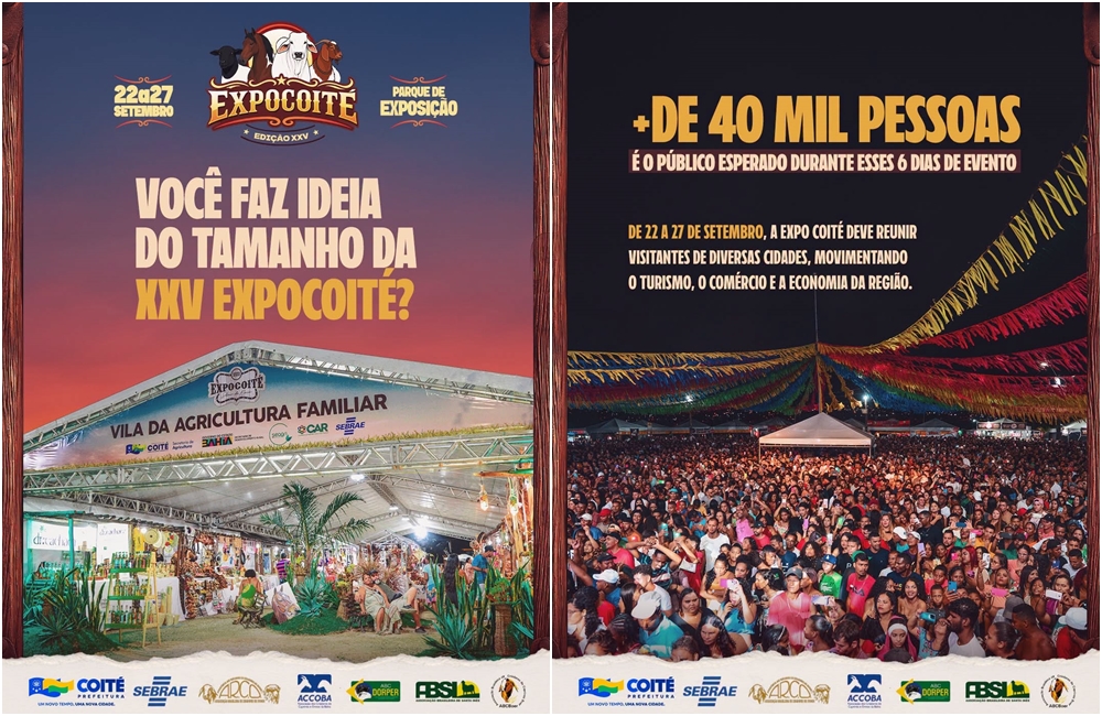 Prefeitura destaca expectativa de mais de 40 mil pessoas na XXV ExpoCoité, em Conceição do Coité