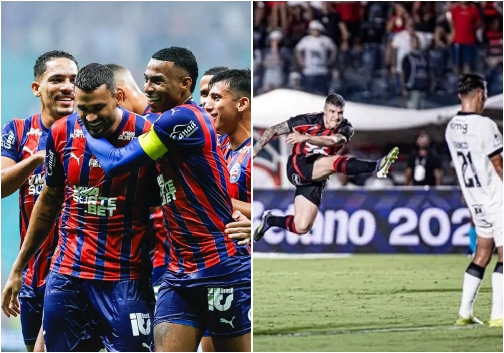 Bahia vence fora de casa e Vitória bate o Atlético-MG; dupla Ba-Vi comemora triunfos no Brasileirão