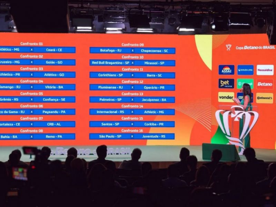 Sorteio define duelos da Copa do Brasil; clubes baianos terão desafios contra gigantes
