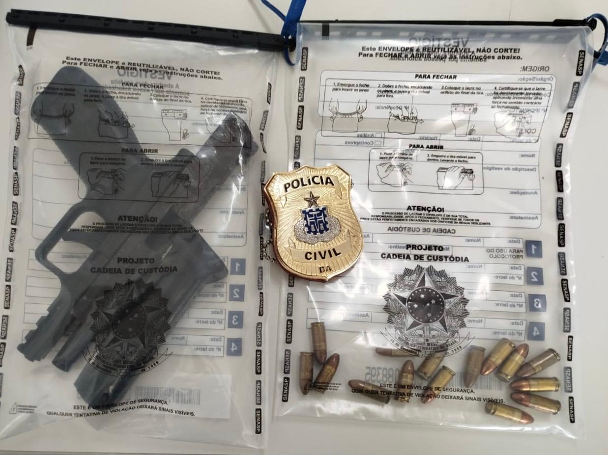 Pistola ligada a assassinato é apreendida durante ação policial em Serrinha