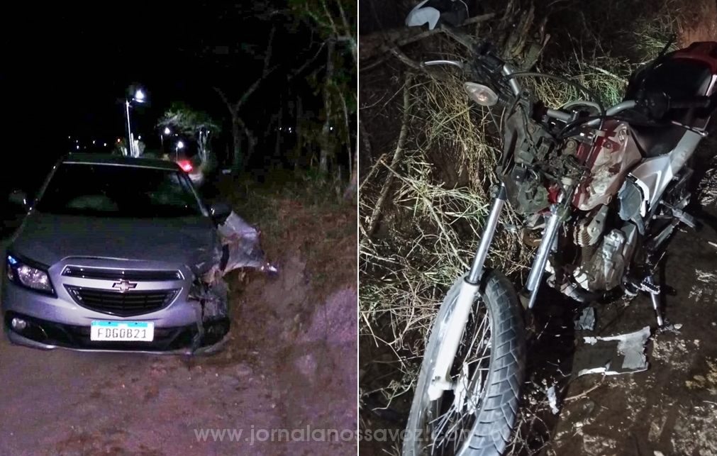Comerciante morre após colisão entre carro e moto na zona rural de Barrocas