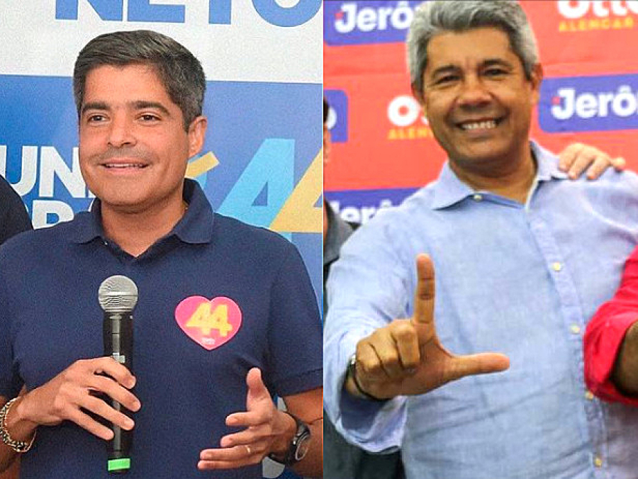 Pesquisa Paraná/Bahia Notícias mostra ACM Neto à frente de Jerônimo Rodrigues na disputa pelo Governo da Bahia