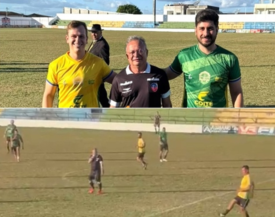 Juiz troca a toga pelo apito e participa como árbitro de jogo beneficente em Conceição do Coité