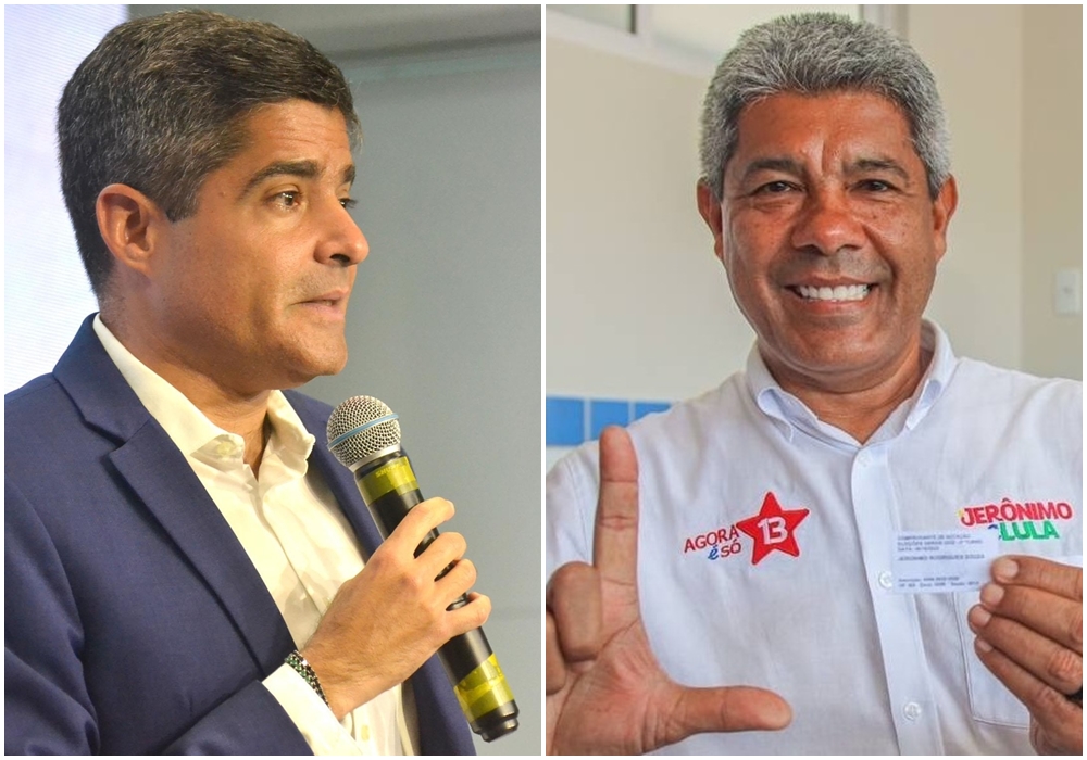 Quaest aponta empate técnico entre ACM Neto e Jerônimo na disputa pelo Governo da Bahia