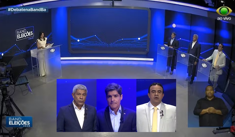ACM Neto, Jerônimo e Ronaldo Mansur trocam críticas no primeiro debate eleitoral na Bahia