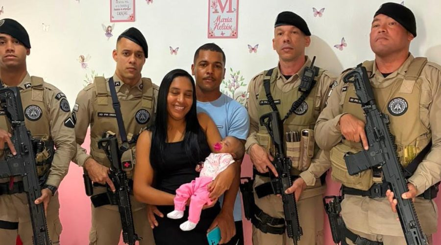 No Dia dos Pais, PMs socorrem bebê de 1 mês que estava sem respirar em Serrinha