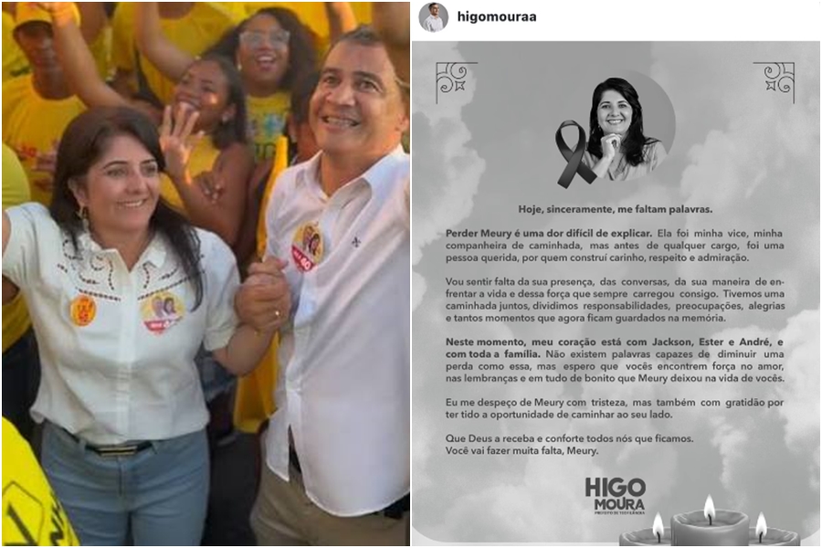 Teofilândia: prefeito Higo Moura anuncia morte da vice-prefeita Ivana Meury e presta homenagem